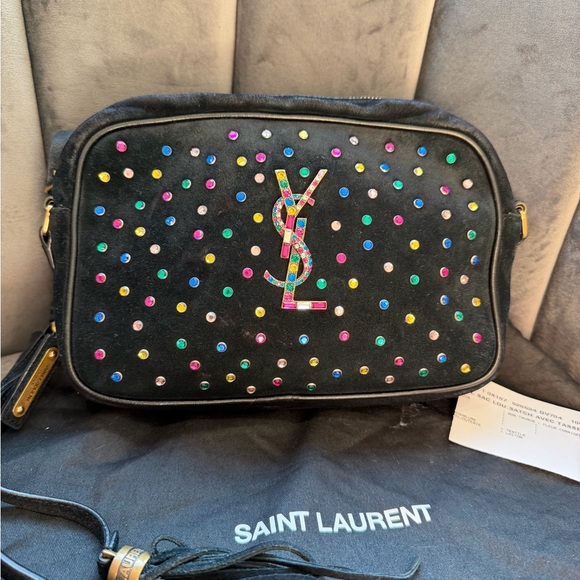 YSL Rainbow Crystal Studded Camera Bag - Picture 14 of 16